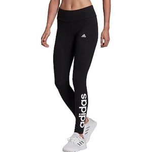 Adidas medium essential high waisted leggings. Black and white.